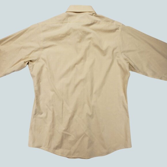 Brooks Brothers 1818 Men's Dress Shirt Yellow Check Button Down  Size 16-35 - Picture 2 of 14